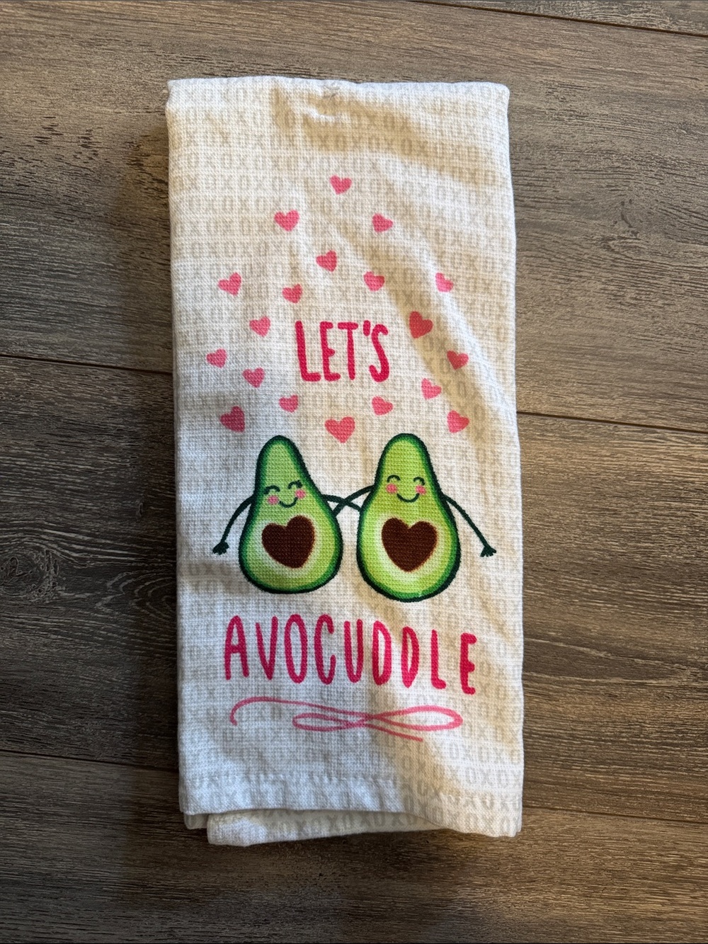 Let's Avocuddle Avocado Kitchen Towel - Pink & Green